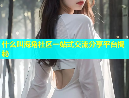 什么叫海角社区一站式交流分享平台揭秘  第1张
